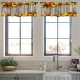 thumbnail image 4 of LALILO Kitchen Curtain Valance Colorful Autumn Border Rod Pocket Window Curtain 52"x 18" Set of 2, 4 of 7