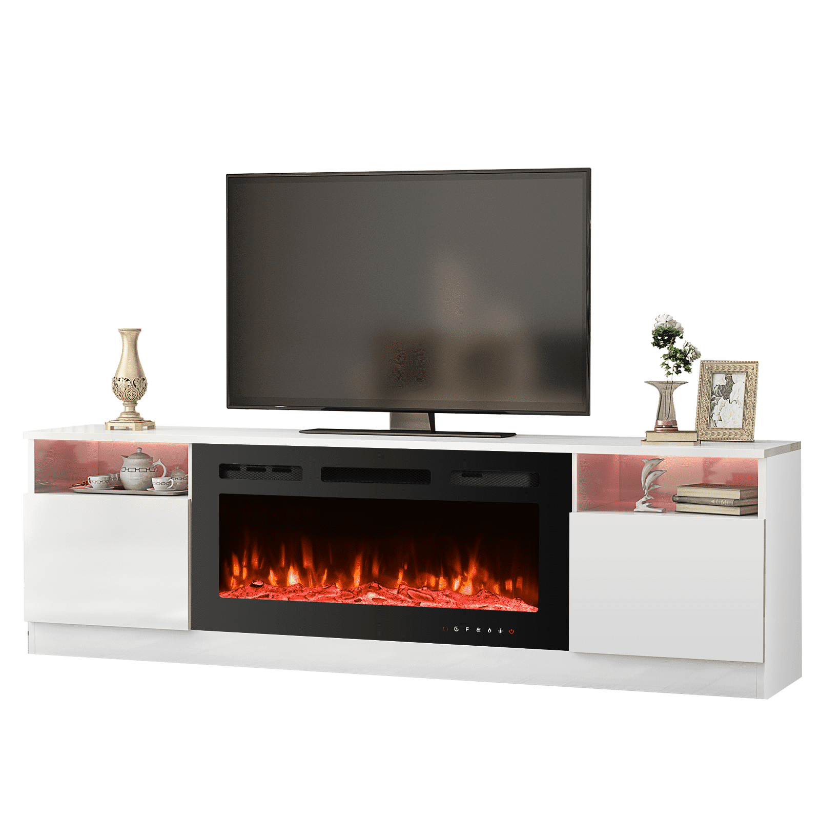 70'' Fireplace TV Stand with 36'' Electric Fireplace