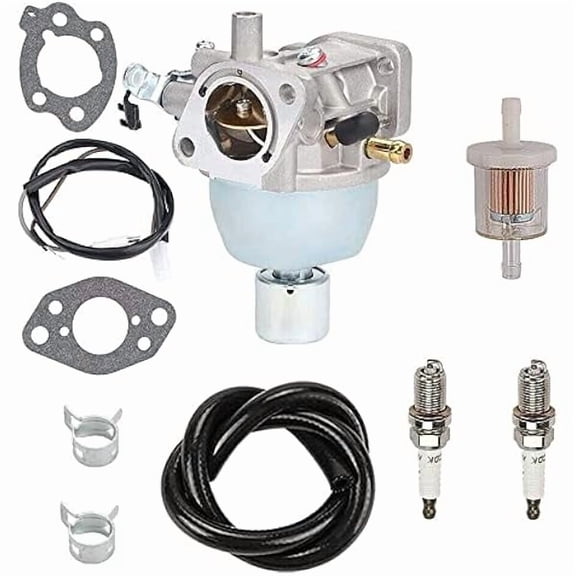 Cirecsiy Carburetor Kit for John Deere LT-166 with Briggs 16HP Vanguard, complete twin-cylinder rebuild kit with gaskets and small parts, consistent metering for classic lawn and garden tractors