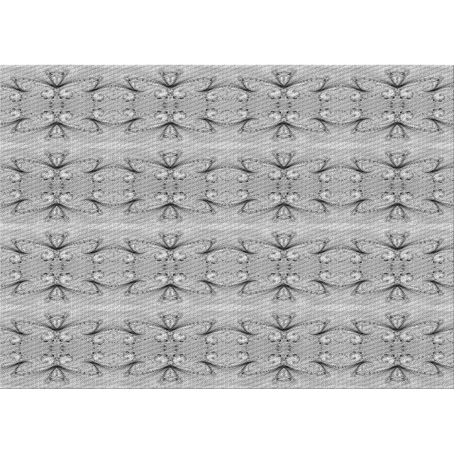 Ahgly Company Machine Washable Indoor Rectangle Transitional Platinum Silver Gray Area Rugs, 8' x 12'