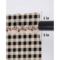 thumbnail image 6 of Country Star Plaid Curtains 72 Inch Length,Sheer Curtains for Bedroom Living Room Window Black Retro American Farm Barn Berry Rod Pocket Drapes Kitchen Curtains Small Half Window 52"x72" 2 Panels, 6 of 6