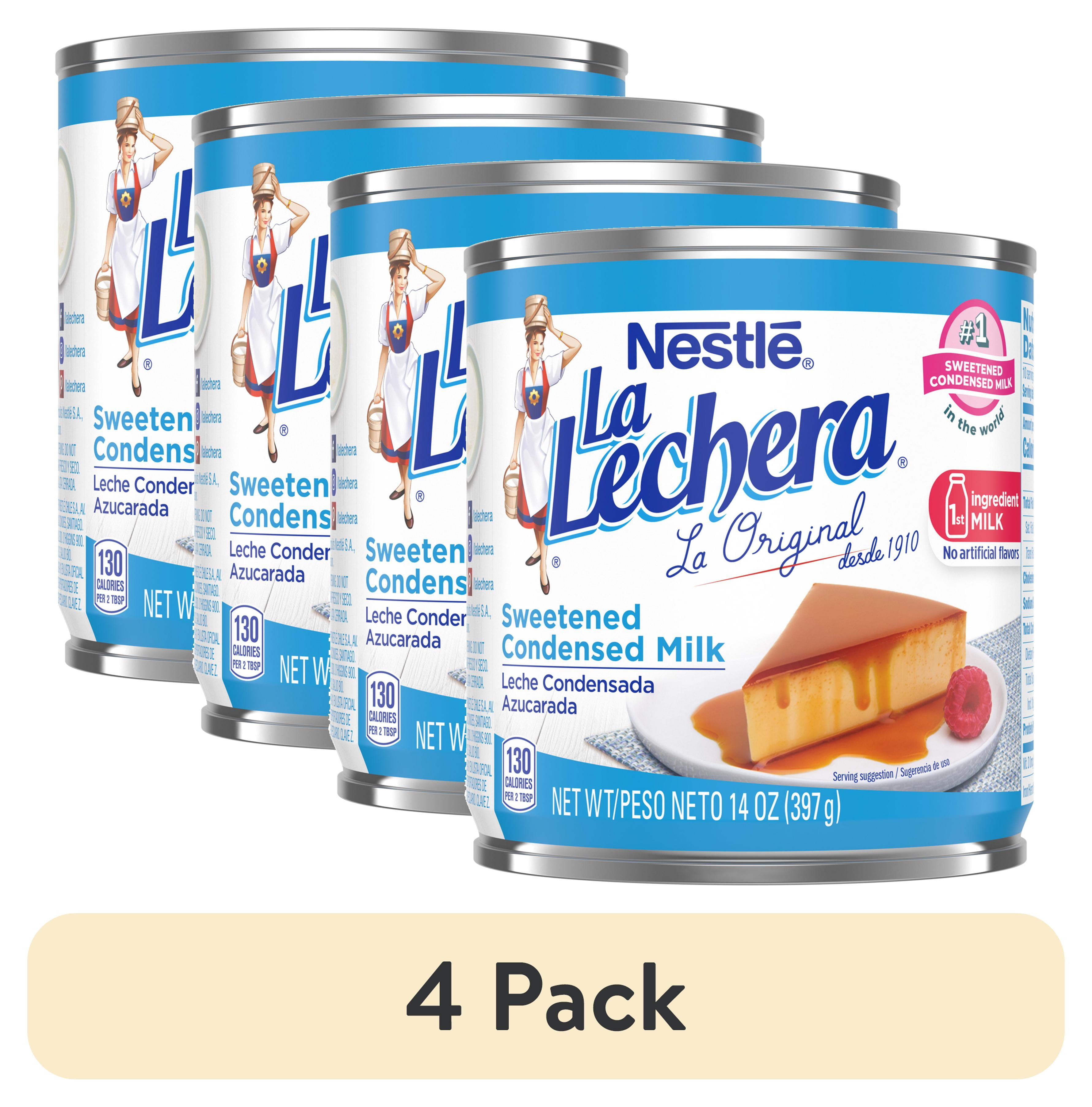 (4 pack) Nestle La Lechera Sweetened Condensed Milk, 14 oz Can