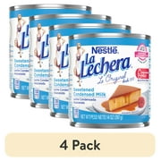 (4 pack) Nestle La Lechera Sweetened Condensed Milk, Good Source of Calcium,14 oz