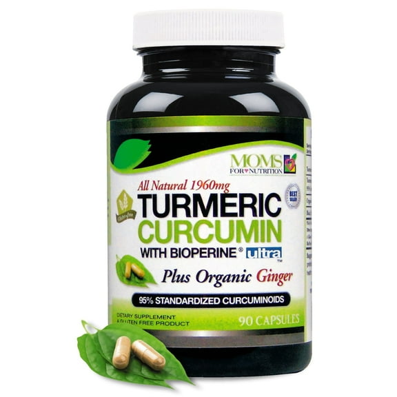Turmeric Curcumin Bioperine Complex with Black Pepper Extract, 1650 mg, 90-count bottle (Packaging May Vary)