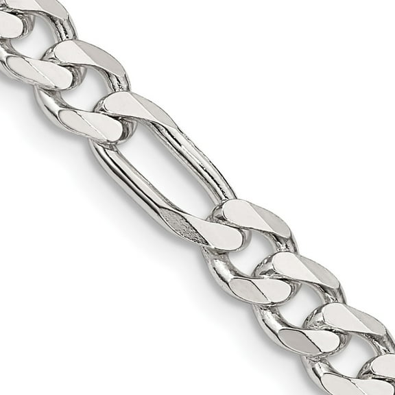 Auriga 925 Sterling Silver 5.5mm Figaro Chain Necklace 16inch for Women