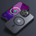 thumbnail image 1 of For Magsafe Matte Phone Case For iPhone 15 14 13 12 11 Pro Max Plus Translucent Frosted Magnetic Wireless Charge Shockproof Case, 1 of 7