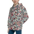 thumbnail image 2 of Picia Daisies Flowers Pattern Youth Hoodie - Warm Pullover Sweatshirt with Kangaroo Pocket, Ideal for Boys and Girls-Medium, 2 of 6