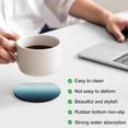 thumbnail image 4 of Grey Turquoise Ombre Coasters Set of 4,Soft Absorbent Coasters for Drinks,Teal Modern Geometric Striped Abstract Art Non-Slip Cup Coaster Mat with Rubber Bottom for Home Kitchen Coffee Table Decor 4", 4 of 9