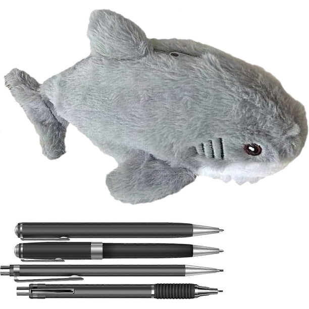 Plush Pencil Case - Multifunctional Cute Cartoon Pen Storage Bag Plush Shark | Large Capacity Funny Zipper Pencil Case | Shark Pencil Case