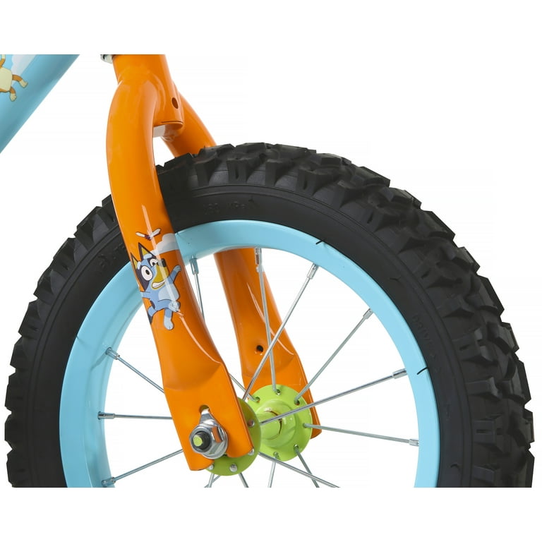 Bluey 12-Inch Kids BMX Bike with Training Wheels, Plush Bag