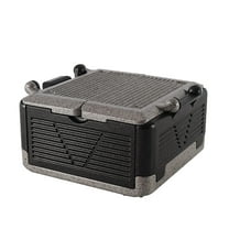 COOPHYA 1Set Grey Foldable Design Picnic Cooler Box 18.1*16.5*10.2in