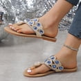 thumbnail image 6 of Norvail Ladies Flat Bottomed Beach Rhinestone Lightweight Casual Buckle Toe Sandals Flip Flops, Wide Foot Sandals For Women Dressy, Breathable Sparkly Clip Toe Design For Summer Going Out Shoes, 6 of 7