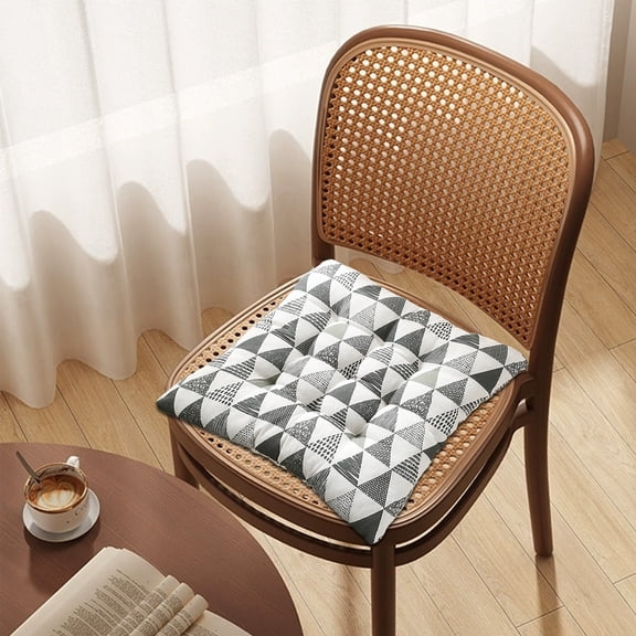 Yaayu Thickened Chair Cushion, 15.7x15.7in Breathable Polyester, All-Season Seat Pad for Office Student Stool, Multicolor B