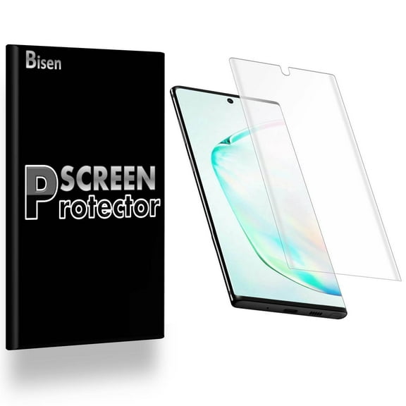 Fit For Samsung Galaxy Note 10  Plus [2-Pack BISEN] Ultra Clear [3D Curved Full Cover] Screen Protector, Anti-Scratch, Anti-Shock