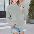 thumbnail image 5 of Mercatoo Teen Girls Fleece Pullover Sweatshirts with Pockets Long Sleeve Plain Crew Neck Jumper Sweater Tops Kids Warm Clothes, 5 of 6