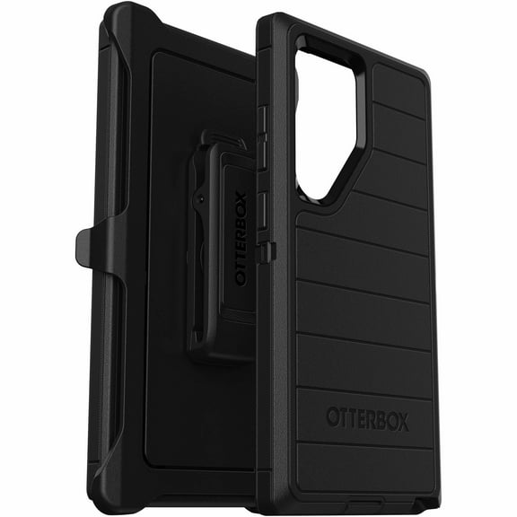 OtterBox Shockproof Holster Cell Phone Case for Samsung Galaxy S24 Ultra, Black