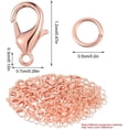thumbnail image 2 of GHSDFBB 250PCS Lobster Claw Clasps with Open Jump Rings Set, Jewelry Clasp Jewelry Bracelet Connectors Necklace Clasp Bracelet Clasp Jump Rings for Jewelry Making(Rose Gold), 2 of 7