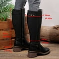 thumbnail image 4 of Xfvqtps Knee High Boots for Women Wide Calf Side Zipper Block Low Heel Faux Leather Tall Boots, 4 of 9