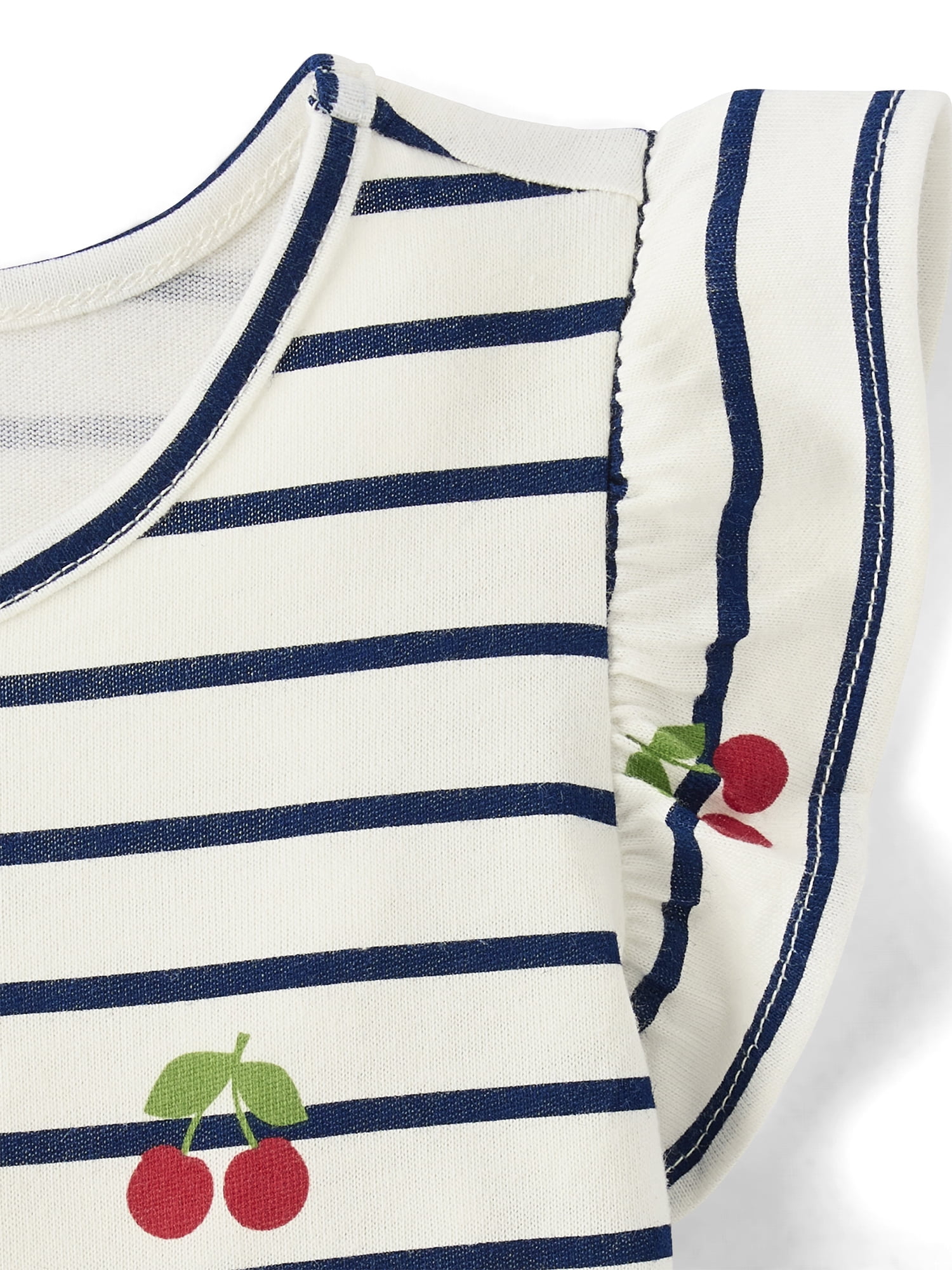 The Children's Place Baby And Toddler Girls Short Sleeve Print Flutter Dress, Sizes 6M-5T