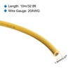 thumbnail image 2 of Uxcell 20AWG Stranded Wire Hookup 30M/100ft Yellow, Electrical Wire UL1007 Spool, 2 of 6
