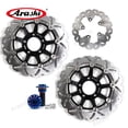 thumbnail image 2 of Arashi Front Rear Brake Disc Rotors and Mounting Bolts Screws for Suzuki RF600R 1993 - 1997 / GSX600F GSX750F Katana 600 750 1998 - 2003 Black Rotor, 2 of 5