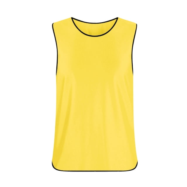 Girls Tank Tops Flowy Loose Fit Side Split Sleeveless Shirts Basic Casual Summer Tunic Tops Yellow 9-13 Years