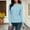 *Light Blue, variant on ClodeEU Women's Crewneck Long Sleeve Slim Soft Knit Pullover，Casual Fall Stretchy T Shirts Black,Womens Plus XXL