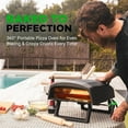 thumbnail image 2 of NutriChef Outdoor Pizza Oven with 360° Rotating Pizza Stone | Adjustable Heat Control Dial, Includes Pizza Peel, Stone & Regulator with Hose | Cooks 12" Pizza in 60 seconds | 25.2 x 16.1 x 14 IN, 2 of 5