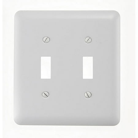Traditional Steel Double Toggle Light Switch Cover