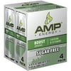 AMP Energy Boost Original Sugar-Free Energy Drink, 16 Fl. Oz., 4 Count