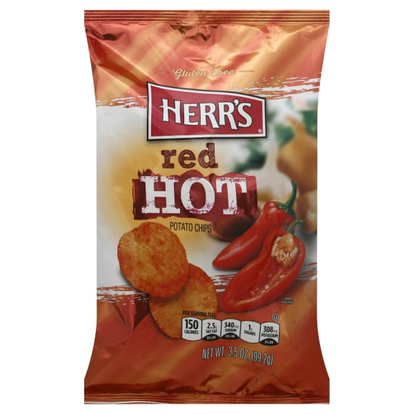 Herr's Red Hot Potato Chips, 4.5 Oz.