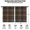 thumbnail image 2 of Blackout Kids Curtains,Brown Beige Checkerboard Checkered Pattern Childrens Insulated Curtains Set Of 2,Bedroom Essentials,Toddler Room Decor 42"x54", 2 of 5