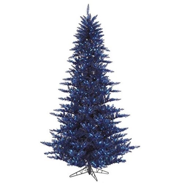 Vickerman 6.5' Navy Blue Fir Artificial Christmas Tree with 600 Blue Lights