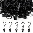 thumbnail image 1 of ZZkhGO Heavy Duty Metal S Hook Clips, Stainless Steel Curtain Hanger Clamps with Spring Clips, 100-Pack String Light Hanging Clips for Photos Decoration Indoor Outdoor, 1 of 7