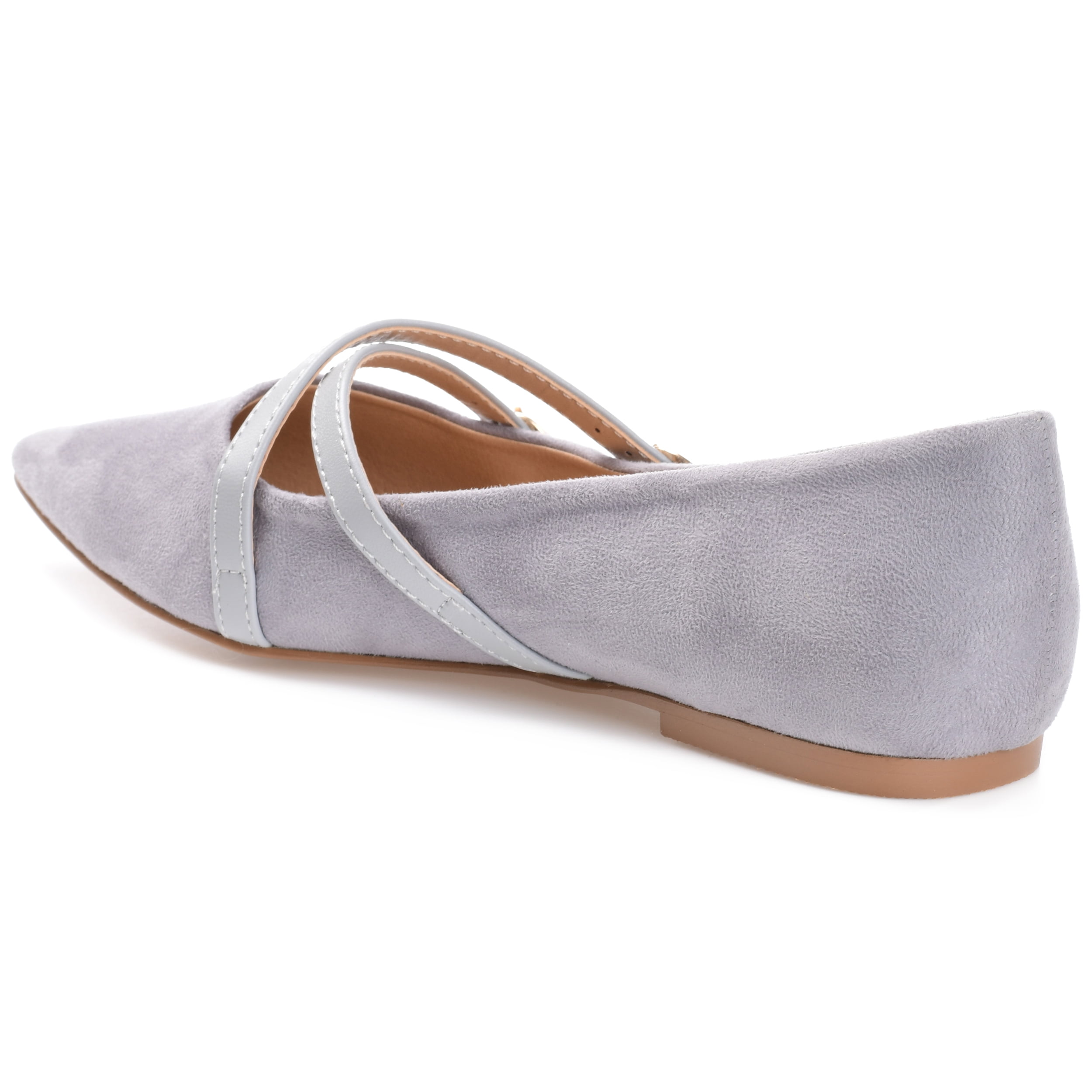 Journee Womens Patricia Slip On Pointed Toe Ballet Flats, Widths Available