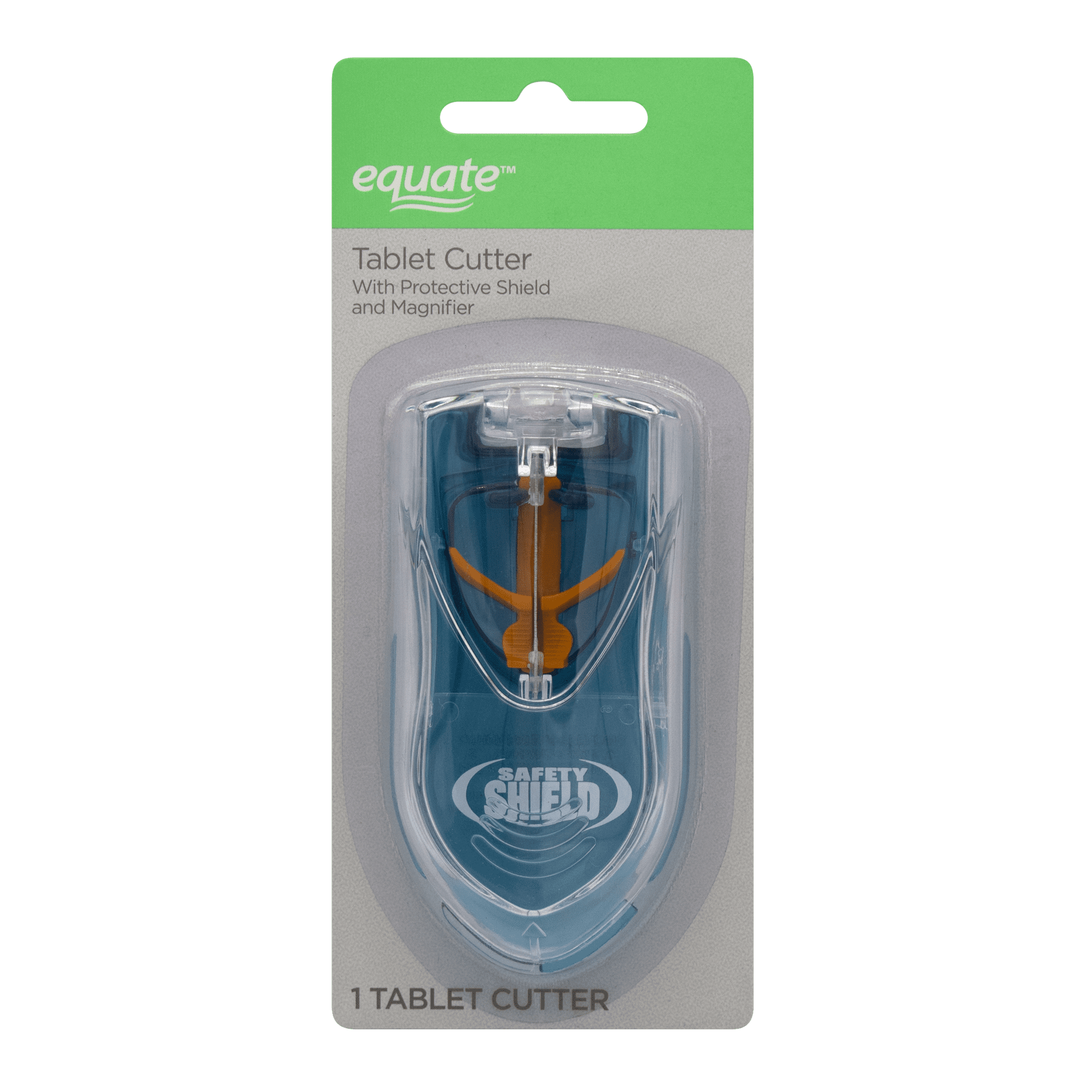 Equate Pill Cutter with Safety Shield & Magnifier – Plastic Medication Splitter