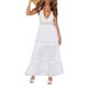 thumbnail image 5 of VISgogo Vestido midi sin mangas para mujer, vestido de encaje de color sólido de cintura alta con cuello en V profundo bohemio VISgogo  moda, 5 of 9