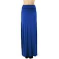 thumbnail image 4 of Womens Casual Solid Jersey Draped Long Maxi Skirt, 4 of 7