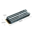 thumbnail image 1 of M.2 Solid Disk Drive Radiator M.2 NVME 2230/2280/2242 SSD Heatsink SSD Heat Dissipation Pad Aluminum SSD Cooler Radiator 2280 Grey, 1 of 6