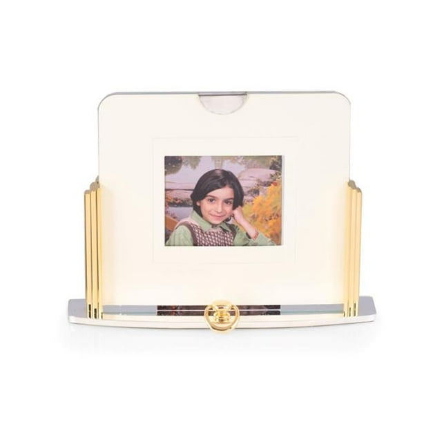 Bey-Berk International D959 Two Tone Gold & Silver Plated Picture Frame with Openings