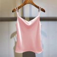 thumbnail image 3 of Silk Satin Camisole Womens Sleeveless Spaghetti Tank Tops Strap Cami Tops Solid Color Summer Comfy 2026 Soft Dressy Tank Shirts Pink 4XL, 3 of 4