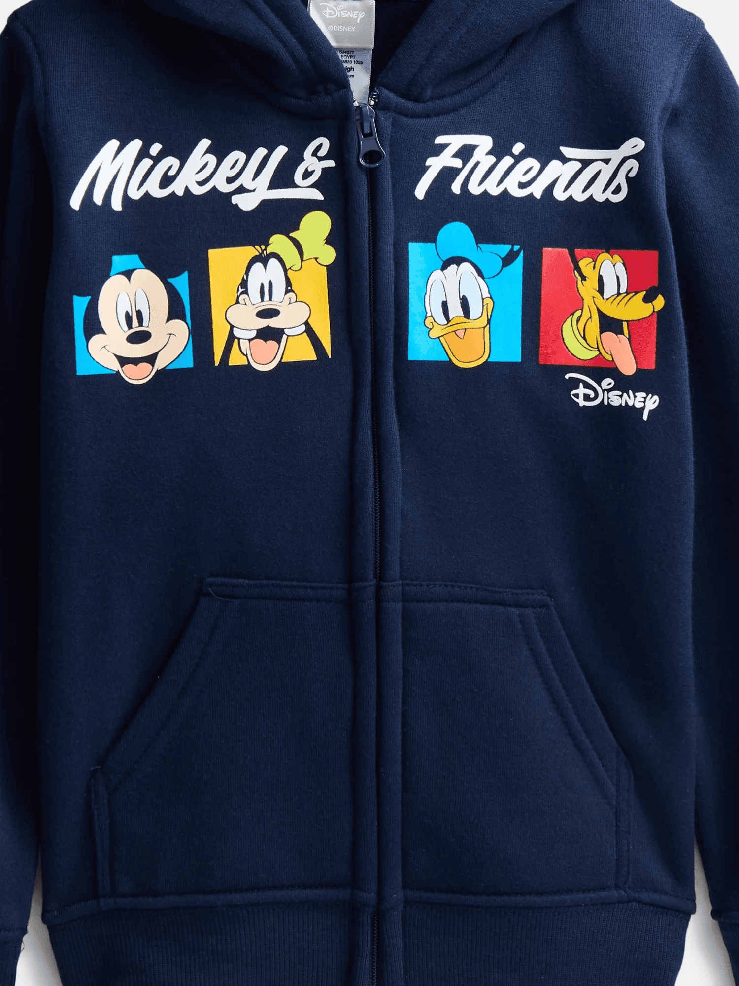 Disney Boys' Mickey Mouse and Friends Zip Front Hoodie With Long Sleeves, Sizes XS-XL
