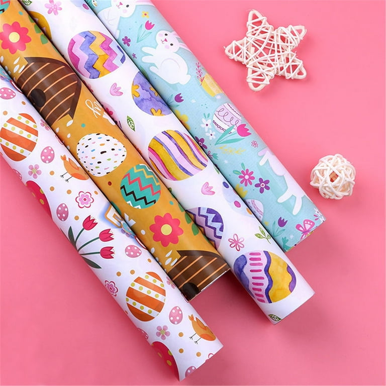 Negj Easter Gift Wrapping Paper Rabbit Year Gift Wrapping Paper Rabbit Coated Paper Packaging Birthday Wrapping Paper and The Doodle Factory Gift Wrap Set