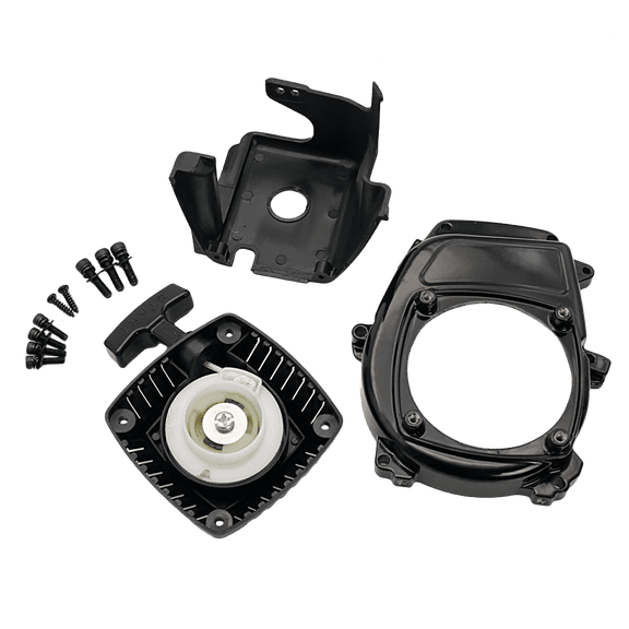 FLMLF Black RC Cover Kit (Pull Starter Cylinder Cover Side Cover Screws) for 23CC-30.5CC Zenoah Chongyang TS ROVAN Baja Losi 5ive-T DBXL