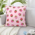 thumbnail image 5 of Cute Strawberry Pillow Covers 18x18 Set of 2, Throw Pillow Covers Outdoor Decorative Pillow Case for Couch Bed Sofa Cushion Home Decor, 5 of 6