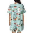thumbnail image 6 of Fuzoiu Christmas Winter Animals Print Women's Short-Sleeved Pajama Set,Lounge Sleepwear Set,Womens Pajama Sets 2 Piece,Button-Up Top and Shorts with Pockets-3X-Large, 6 of 7
