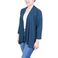 thumbnail image 2 of Petite 3/4 Sleeve Solid Cardigan, 2 of 3