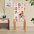 thumbnail image 4 of Yayeee 4 Pack Dining Chair Covers Stretch Parson Chairs Slipcovers Seat Protector, Colorful Jam, 4 of 6