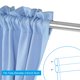 thumbnail image 4 of Cortina de puerta opaca Uxcell, 25"W x 40"L cortina de ventana francesa 1 panel, azul cielo, 4 of 7