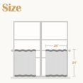 thumbnail image 3 of Floral Kitchen Curtains 24 Inch Linen Tier Curtains Farmhouse Cafe Half Window Drapes Over Sink Light Filtering for Living Room Laundry RV Rod Pocket 2 Panels Grey on Beige, 3 of 7